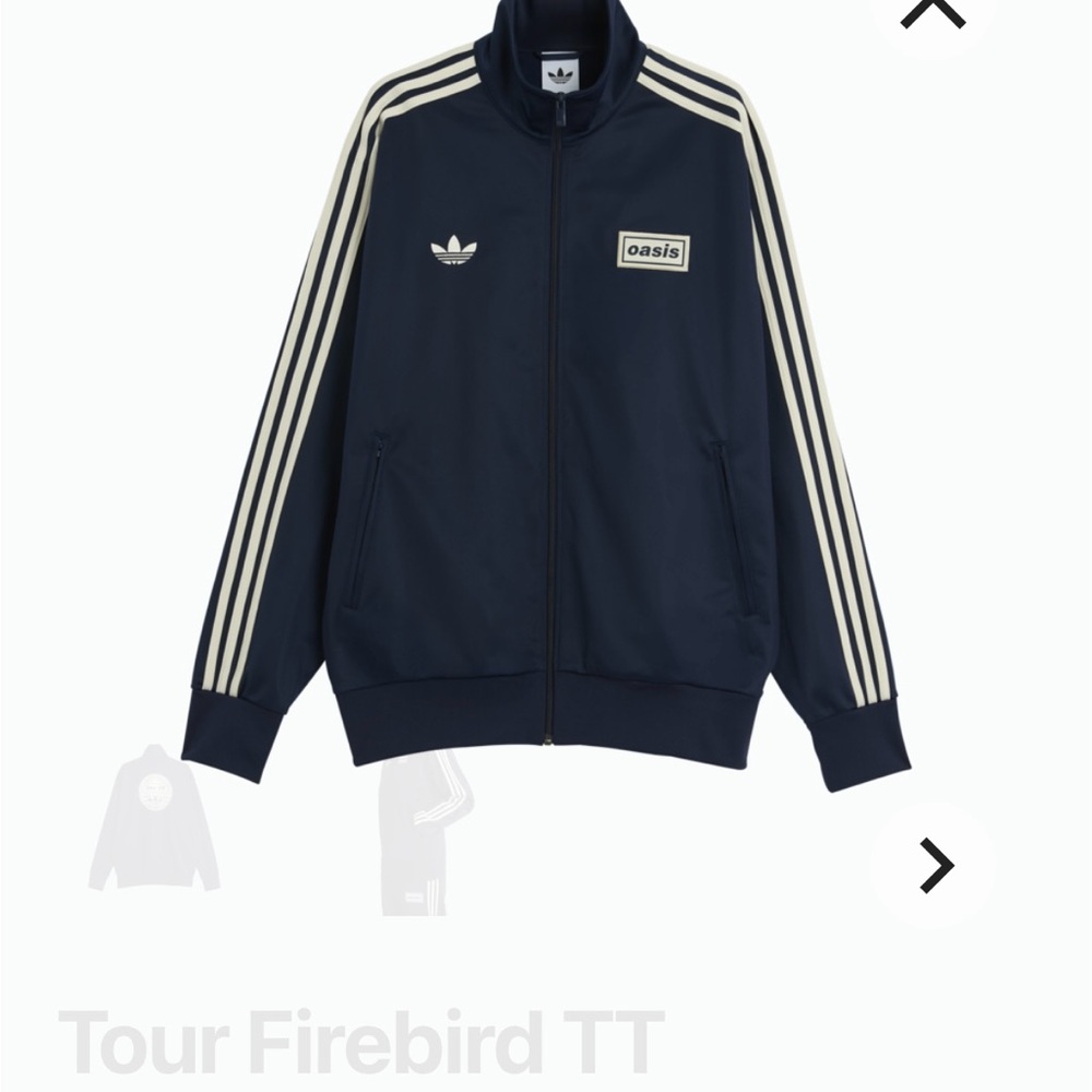 Adidas Oasis TOUR Black FIREBIRD TRACK JACKET S Small